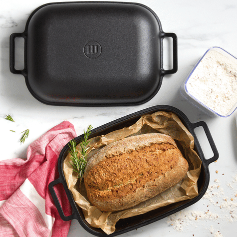 Bread pan cast iron top